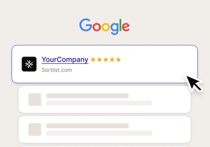 Ilustración de la clasificación de Google